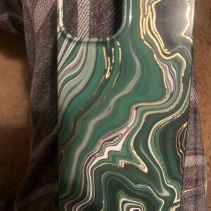 Green Marble Phone Case iPhone 14